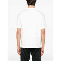 Tricouri DRÔLE DE MONSIEUR pentru Barbati - Tricouri DRLE DE MONSIEUR Le T-Shirt Tennis Court White Crewneck T-Shirt With Maxi Print On The Front In Cotton Man WHITE Barbati (BM 17481480) - B-mall.ro