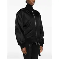 Bomber jacket Off-White Dama - Bomber jacket Off-White Blak Bomber Jacket With Tonal Logo Embroidery In Nylon Woman Black Femei (BM 17482632) - B-mall.ro