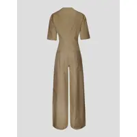 Imbracaminte The Latest Dama - Salopete The Latest The Latest Bianca Cotton Long Jumpsuit Beige Femei (BM 17483331) - B-mall.ro