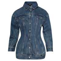 Geci Wardrobe.Nyc Denim Contour Jacket Clothing Femei