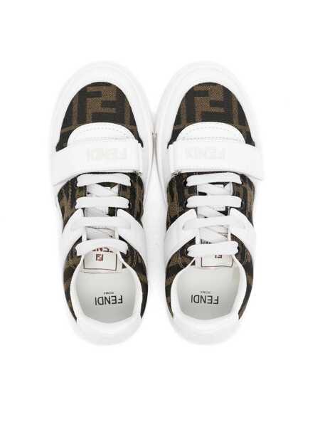 Sneakers Fendi CALFSKIN AND FABRIC SNEAKERS White Fete (BM 17483853) 3