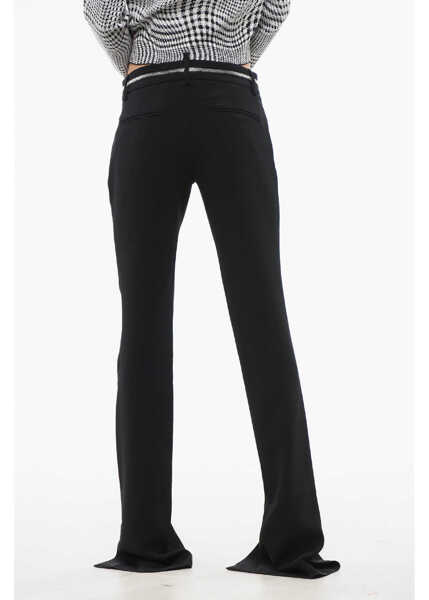 Pantaloni casual DSQUARED2 Zip Detailed Icon Pants With Ankle Splits Black Femei (BM 17483926) 2