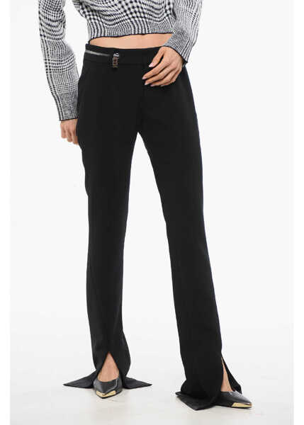 Pantaloni casual DSQUARED2 Zip Detailed Icon Pants With Ankle Splits Black Femei (BM 17483926) 1
