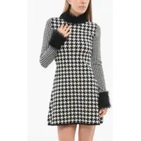 Imbracaminte Viktor & Rolf Dama - Rochii elegante Viktor & Rolf Houndstooth Dress With Threads Detail Black & White Femei (BM 17483929) - B-mall.ro