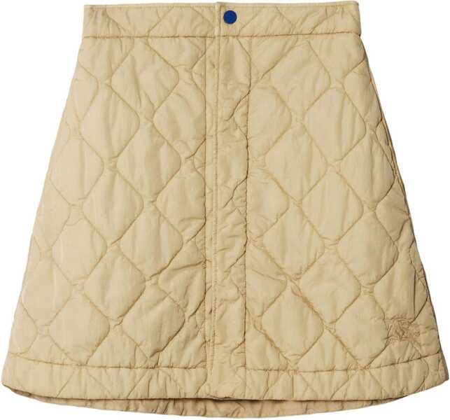 Fuste scurte Burberry Quilted Miniskirt With Hidden Placket Beige Femei (BM 17483935) 1