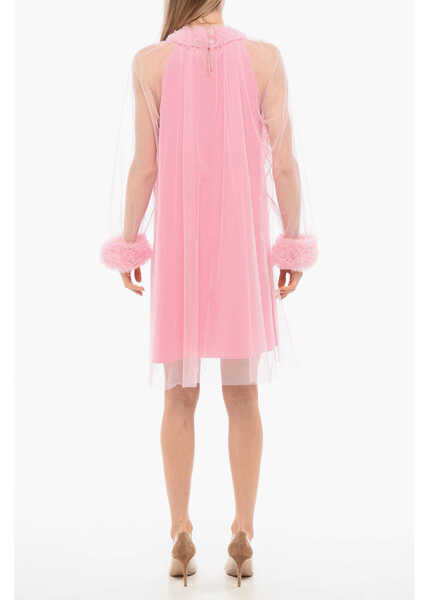 Rochii elegante Viktor & Rolf Tulle Dress With Boat Neckline Pink Femei (BM 17483950) 2