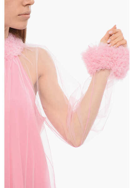 Rochii elegante Viktor & Rolf Tulle Dress With Boat Neckline Pink Femei (BM 17483950) 3