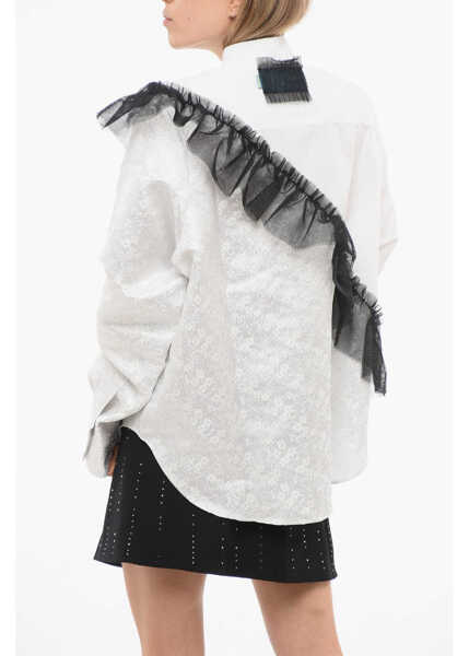 Camasi casual Viktor & Rolf Contrasting-Tulle Best Of Both Worlds Shirt White Femei (BM 17483983) 2