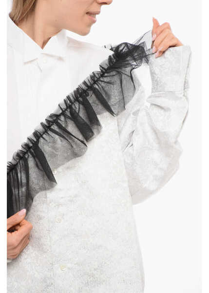 Camasi casual Viktor & Rolf Contrasting-Tulle Best Of Both Worlds Shirt White Femei (BM 17483983) 3