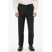Pantaloni eleganti Cc Collection Solid Color Wool And Silk Cerim.reset Pants Wi Barbati