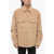 Nanushka Suede Oversized Shirt Beige