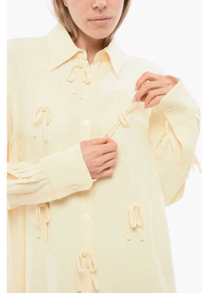Rochii scurte Viktor & Rolf Tulle Long Bed Of Bows Shirt Beige Femei (BM 17483995) 3