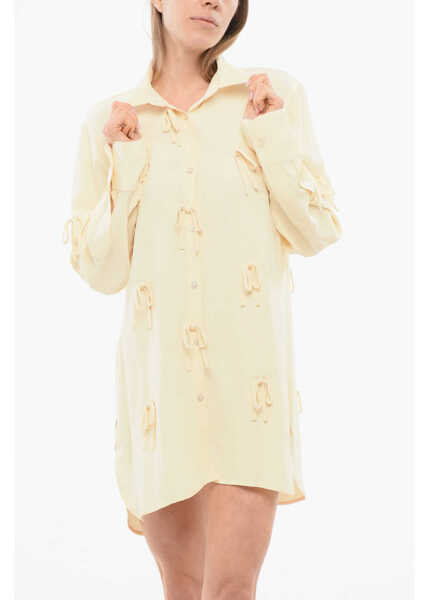 Rochii scurte Viktor & Rolf Tulle Long Bed Of Bows Shirt Beige Femei (BM 17483995) 4