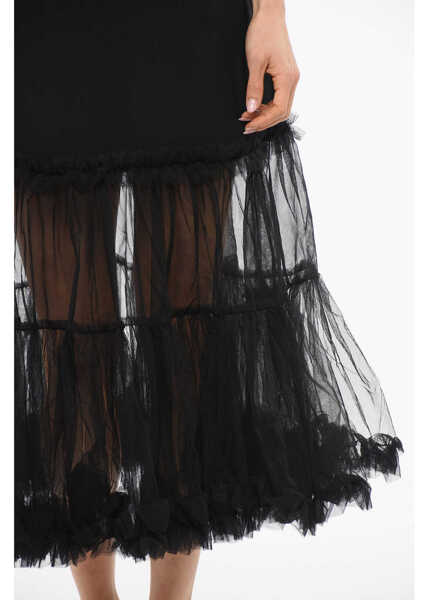 Fuste lungi Viktor & Rolf Tulle Volant Burst Into Blossom Skirt Black Femei (BM 17484019) 3