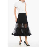 Fuste lungi Viktor & Rolf Dama - Fuste lungi Viktor & Rolf Tulle Volant Burst Into Blossom Skirt Black Femei (BM 17484019) - B-mall.ro