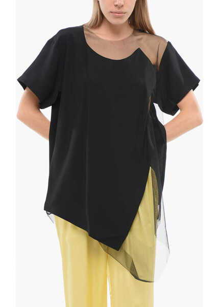 Rochii scurte Viktor & Rolf Tulle Semi-Sheer Floating Time Dress Black Femei (BM 17484115) 1