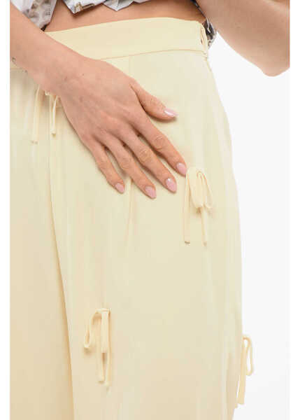 Pantaloni casual Viktor & Rolf Tulle Flared Bad Of Bows 2 Pants White Femei (BM 17484127) 3