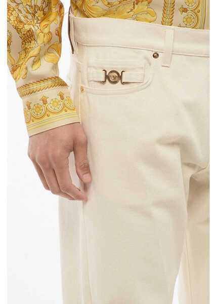 Blugi drepti Versace Relaxed Fit Denims With Medusa Logo Detail 20,5Cm White Barbati (BM 17484136) 3