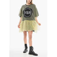 Imbracaminte Viktor & Rolf Dama - Rochii scurte Viktor & Rolf Tulle Over Free Spirit Dress With Tulle Volant Green Femei (BM 17484142) - B-mall.ro