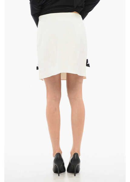 Fuste casual Viktor & Rolf Bow & Slit Mini Skirt With Contrasting Bows White Femei (BM 17484148) 2
