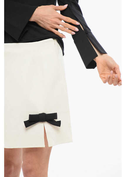 Fuste casual Viktor & Rolf Bow & Slit Mini Skirt With Contrasting Bows White Femei (BM 17484148) 3