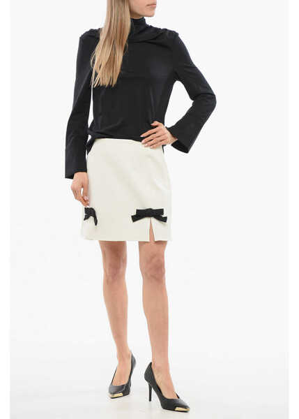 Fuste casual Viktor & Rolf Bow & Slit Mini Skirt With Contrasting Bows White Femei (BM 17484148) 4