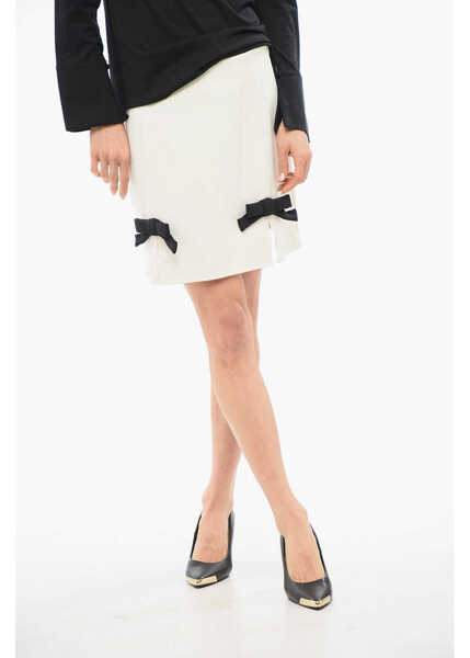 Fuste casual Viktor & Rolf Bow & Slit Mini Skirt With Contrasting Bows White Femei (BM 17484148) 1