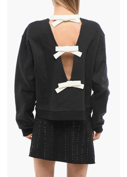 Bluze de trening Viktor & Rolf Open Back Bow & Slit Sweatshirt Black Femei (BM 17484166) 2