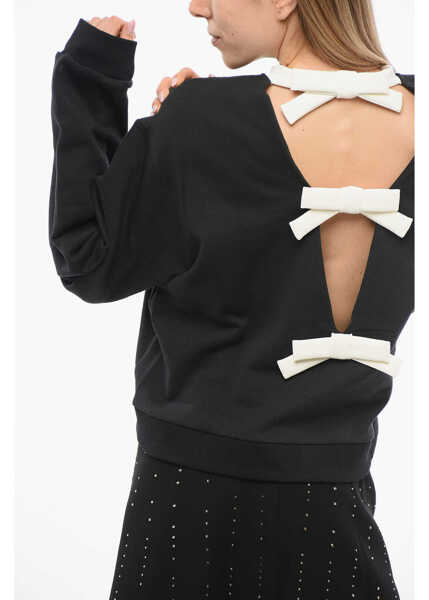 Bluze de trening Viktor & Rolf Open Back Bow & Slit Sweatshirt Black Femei (BM 17484166) 3