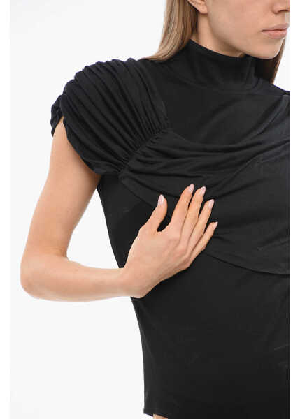 Body-uri Viktor & Rolf Draped Turtleneck Bodysuit Black Femei (BM 17484175) 3