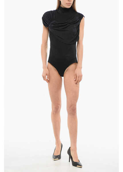 Body-uri Viktor & Rolf Draped Turtleneck Bodysuit Black Femei (BM 17484175) 4