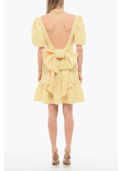 Rochii scurte Viktor & Rolf Volant Kiss Me Darling Dress With Puffed Sleeves Yellow Femei (BM 17484181) 2