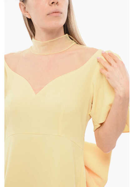 Rochii scurte Viktor & Rolf Volant Kiss Me Darling Dress With Puffed Sleeves Yellow Femei (BM 17484181) 3