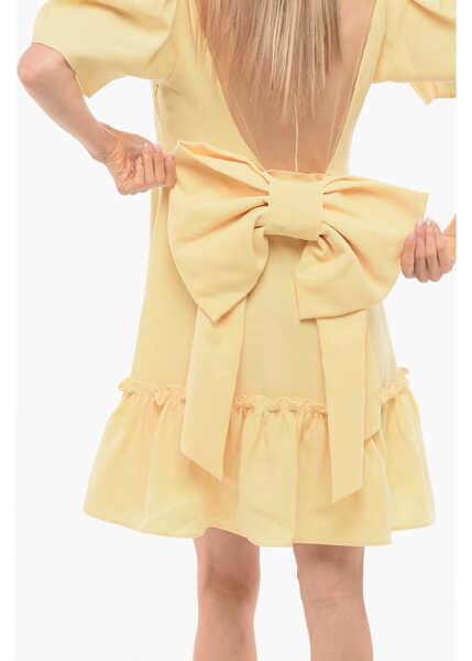 Rochii scurte Viktor & Rolf Volant Kiss Me Darling Dress With Puffed Sleeves Yellow Femei (BM 17484181) 4