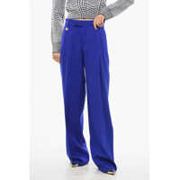 Pantaloni office Pleated Wide-Leg Pants Femei