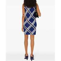 Imbracaminte Dama pagina 395 - Rochii scurte Burberry Silk Sleeveless Dress With Checkered Motif Blue Femei (BM 17484313) - B-mall.ro