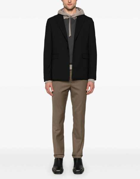 Sacouri AllSaints One-Button Blazer With Peak Lapel Black Barbati (BM 17484316) 2