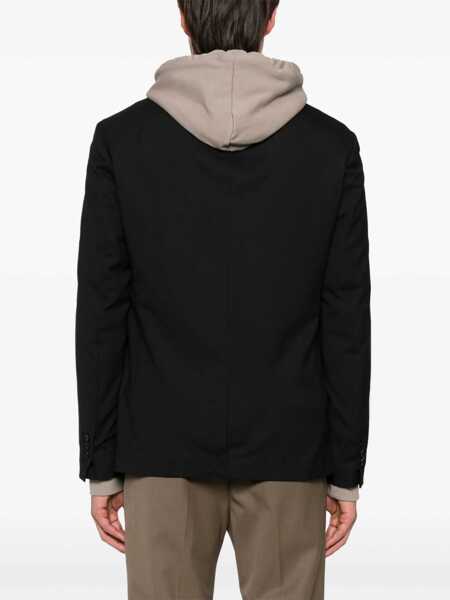 Sacouri AllSaints One-Button Blazer With Peak Lapel Black Barbati (BM 17484316) 4