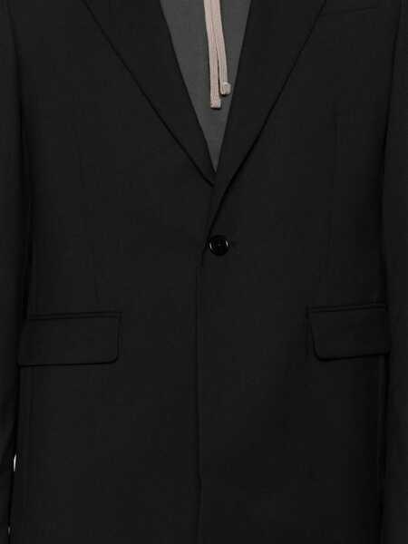 Sacouri AllSaints One-Button Blazer With Peak Lapel Black Barbati (BM 17484316) 5