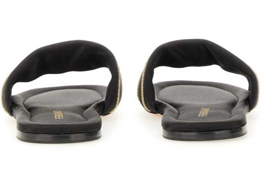 Sandale Ferragamo Slide Sandal With Logo BLACK Femei (BM 17484325) 3