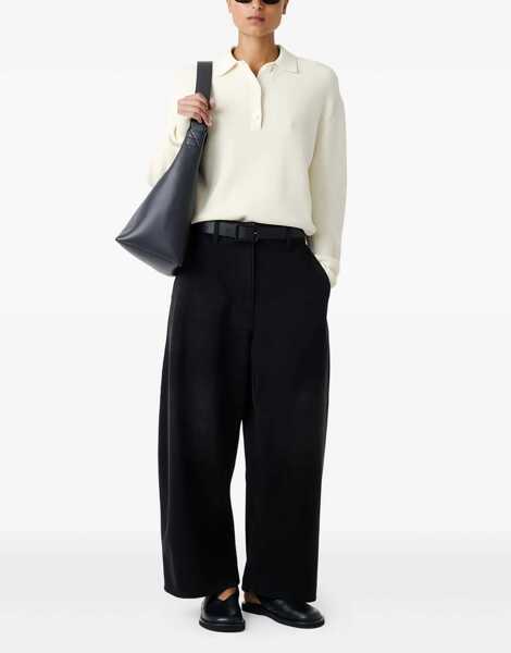 Tricouri Polo STUDIO NICHOLSON Chesapeake Knit Polo Shirt IVORY Femei (BM 17484328) 2