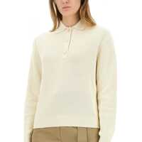 Imbracaminte STUDIO NICHOLSON Dama - Tricouri Polo STUDIO NICHOLSON Chesapeake Knit Polo Shirt IVORY Femei (BM 17484328) - B-mall.ro