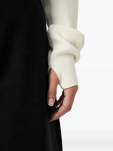 Tricouri Polo STUDIO NICHOLSON Chesapeake Knit Polo Shirt IVORY Femei (BM 17484328) 5