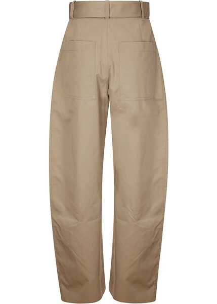 Pantaloni casual STUDIO NICHOLSON Twill Doring Pants BEIGE Femei (BM 17484340) 2