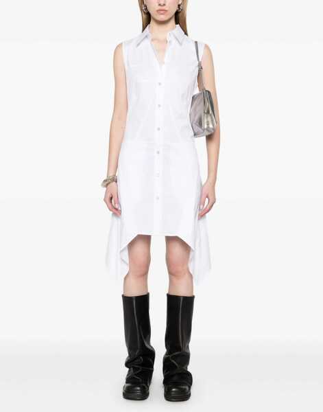 Rochii casual HELMUT LANG Bustier Shirt Dress WHITE Femei (BM 17484361) 2