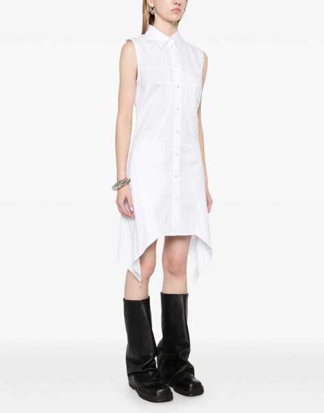Rochii casual HELMUT LANG Bustier Shirt Dress WHITE Femei (BM 17484361) 3