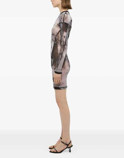 Rochii casual HELMUT LANG Scribble Twisted Dress GREY Femei (BM 17484370) 2