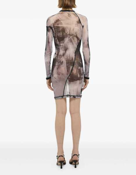 Rochii casual HELMUT LANG Scribble Twisted Dress GREY Femei (BM 17484370) 3