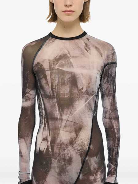 Rochii casual HELMUT LANG Scribble Twisted Dress GREY Femei (BM 17484370) 4