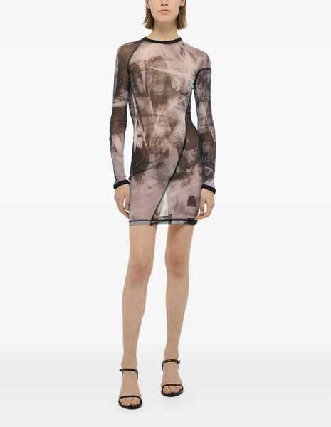 Rochii casual HELMUT LANG Scribble Twisted Dress GREY Femei (BM 17484370) 1